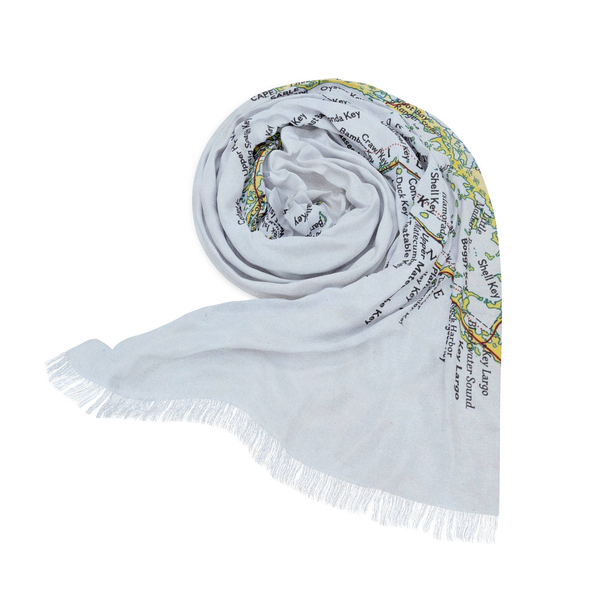 Florida Keys Map Travel Scarf
