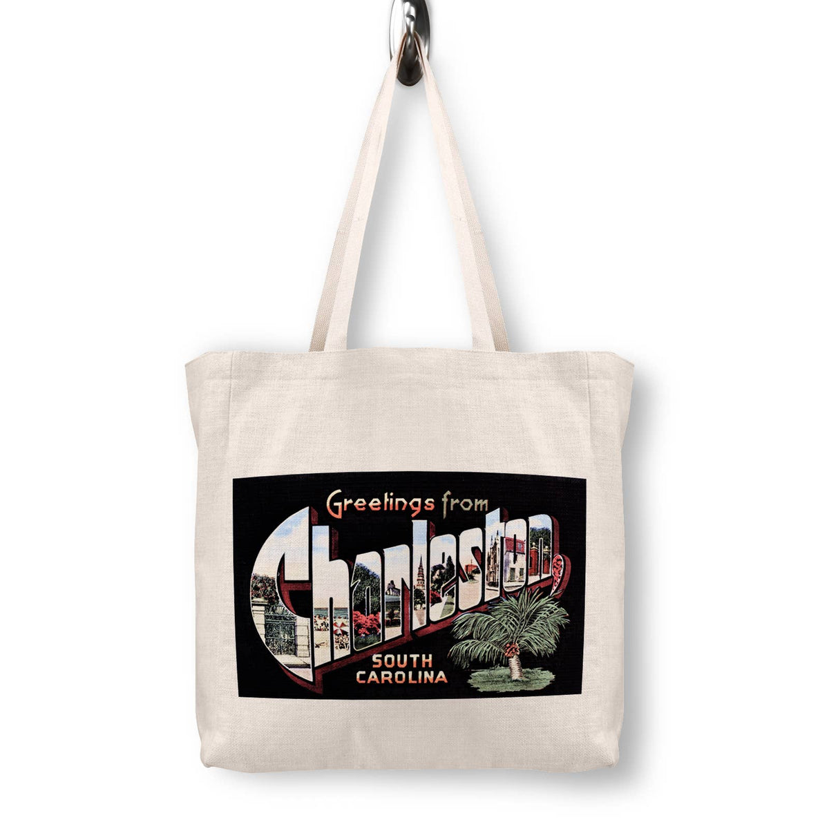 Charleston South Carolina Vintage Postcard Canvas Tote Bag