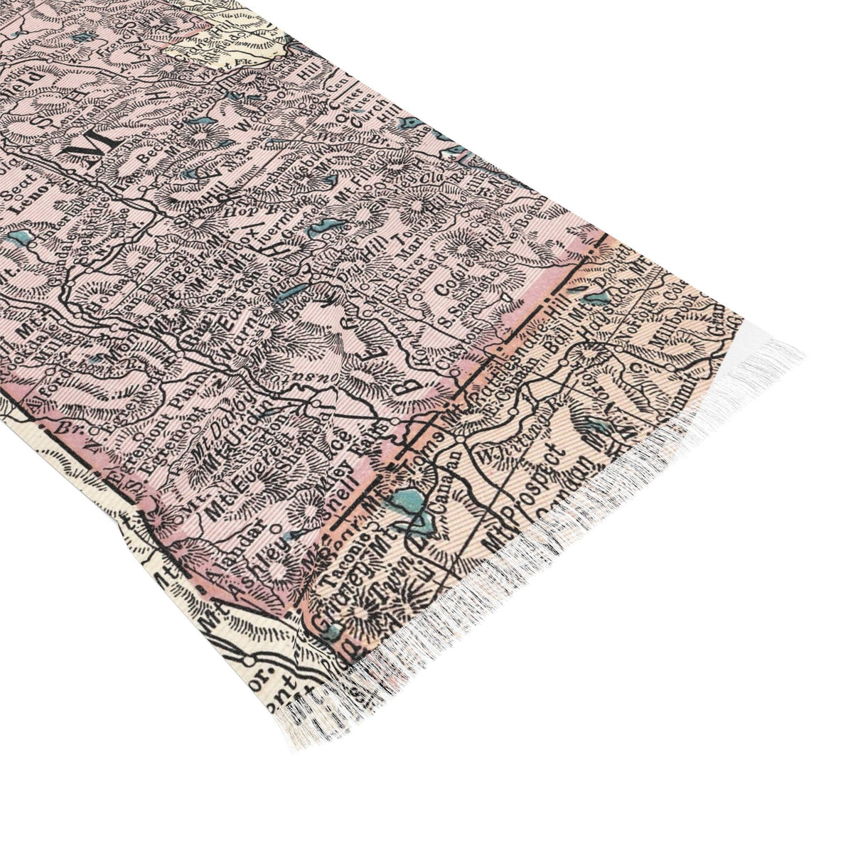 Berkshires Massachusetts Map Travel Scarf view 4