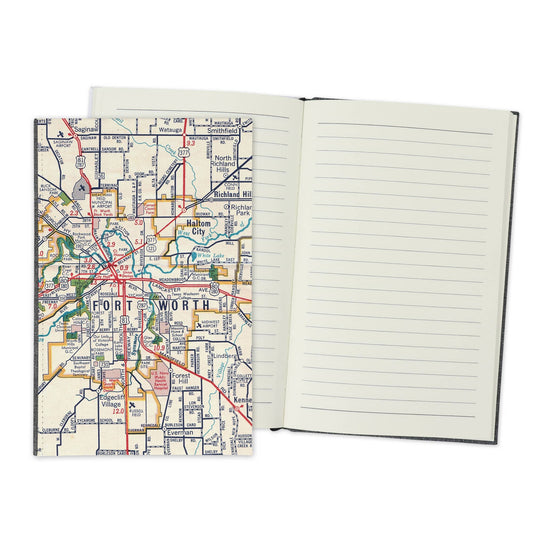 Fort Worth Texas Vintage Map Travel Journal