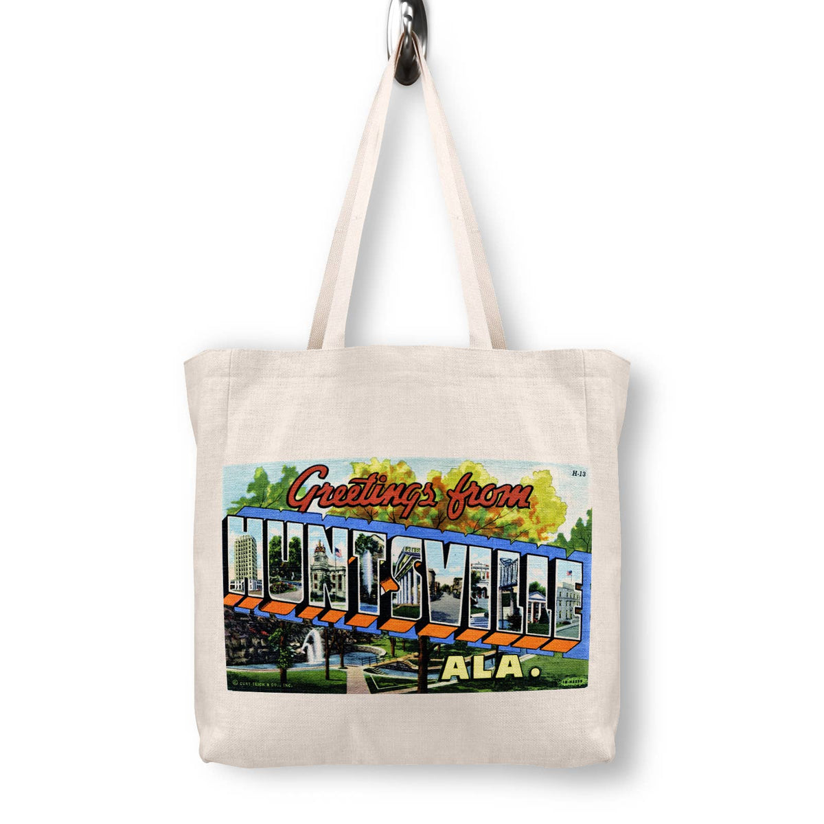 Huntsville Alabama Vintage Postcard Canvas Tote Bag