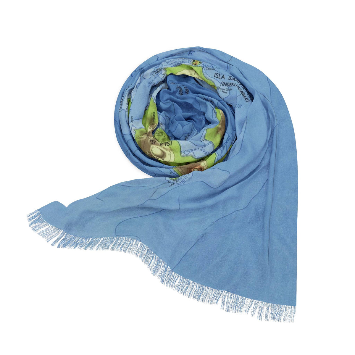 Galapagos Islands Map Travel Scarf view 2