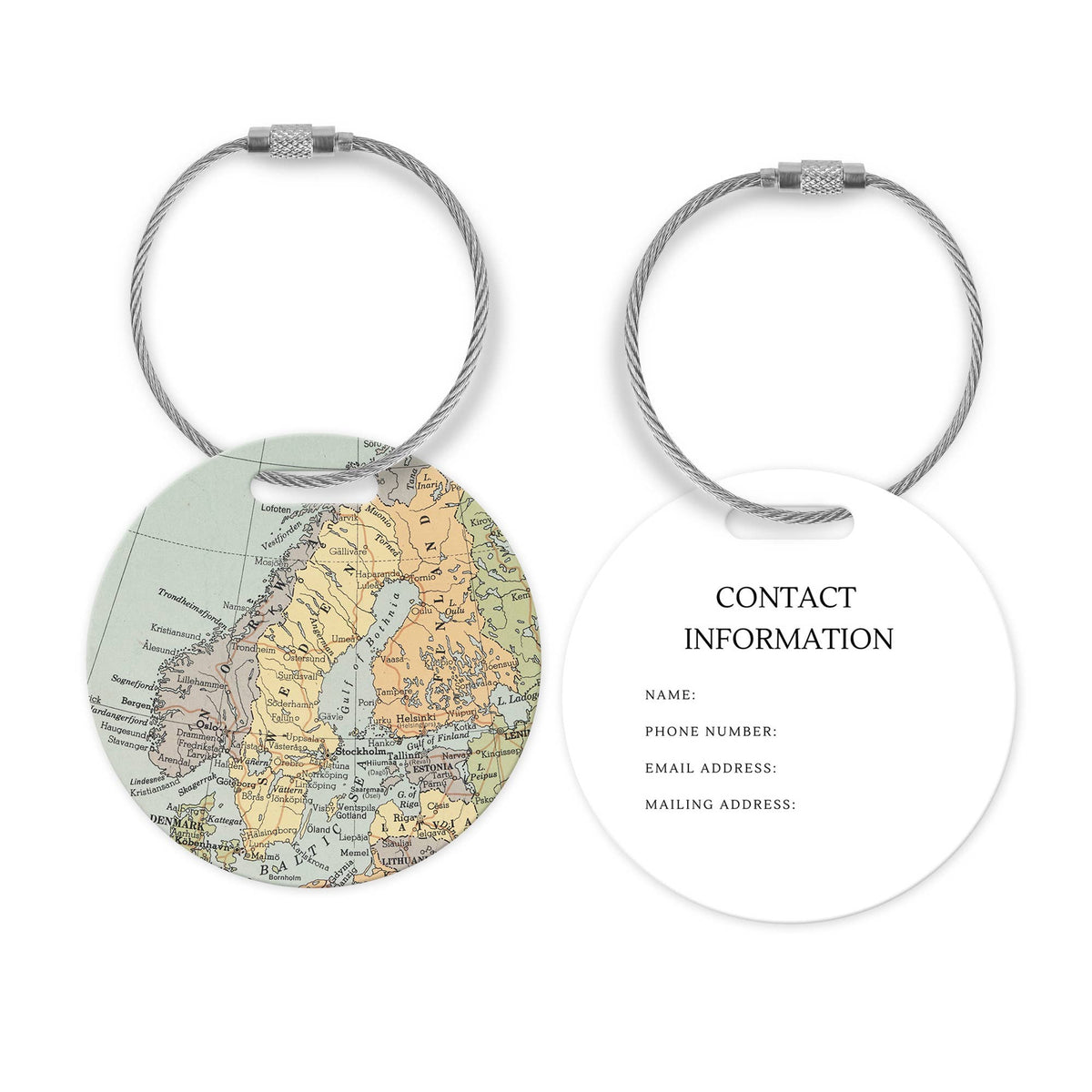 Sweden Map Luggage Tag and Handle Wrap view 2