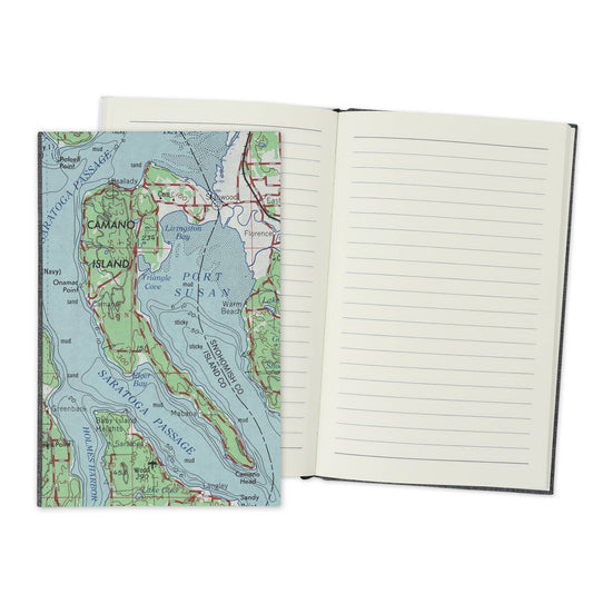 Camano Island Washington Vintage Map Travel Journal