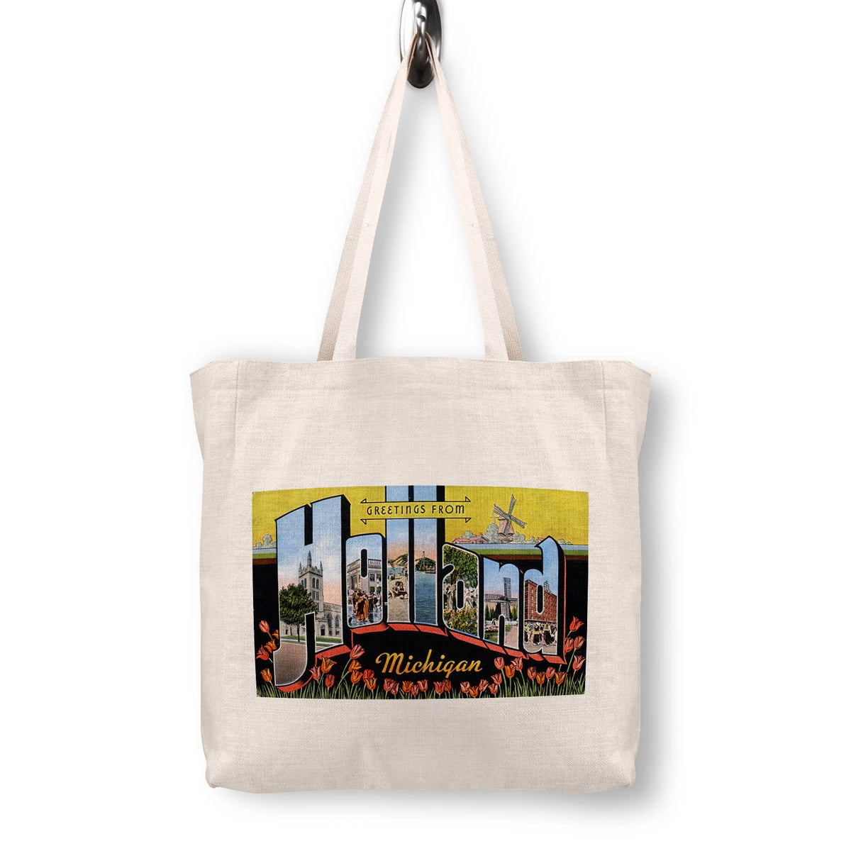 Holland Michigan Vintage Postcard Canvas Tote Bag