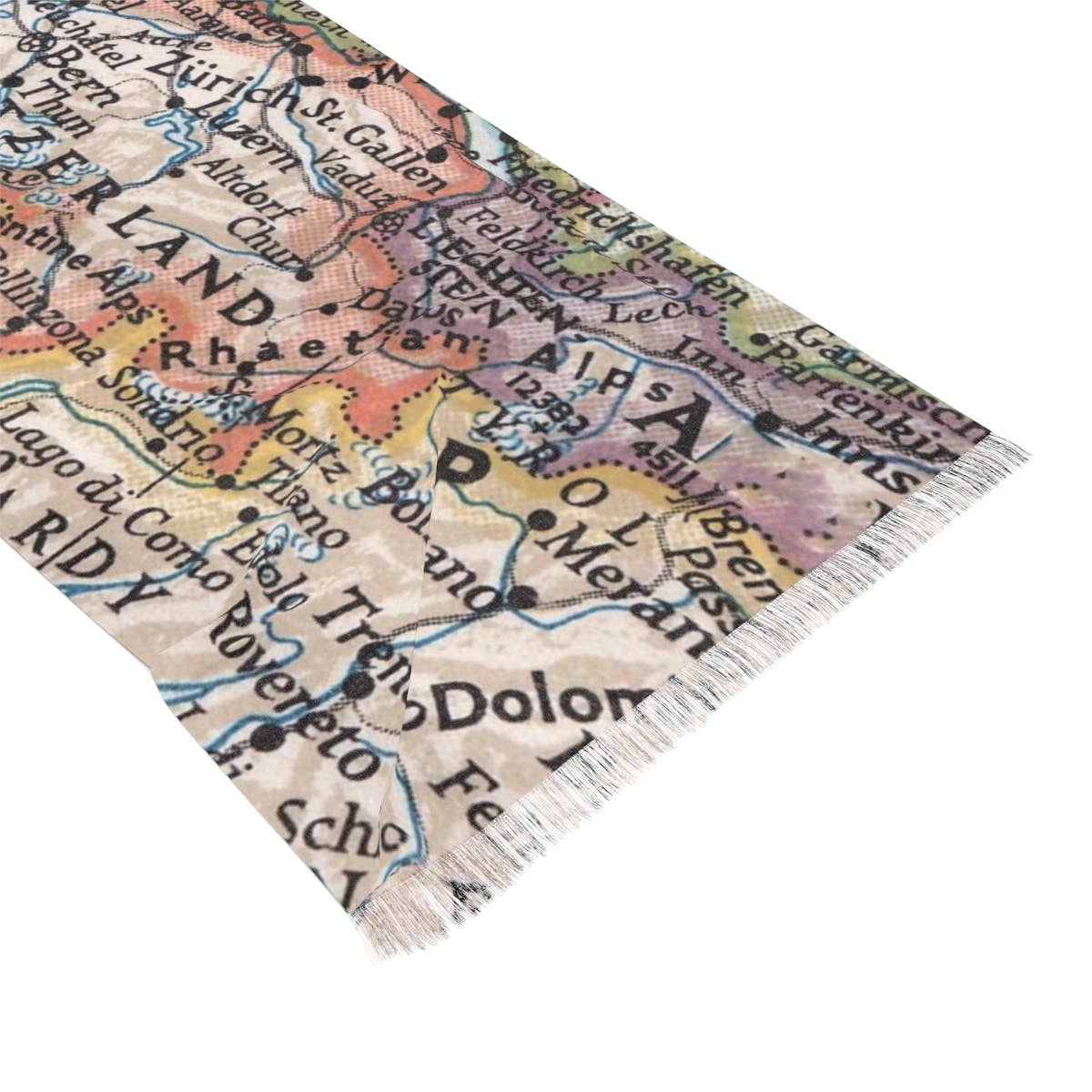 Switzerland Map Travel Scarf view 3