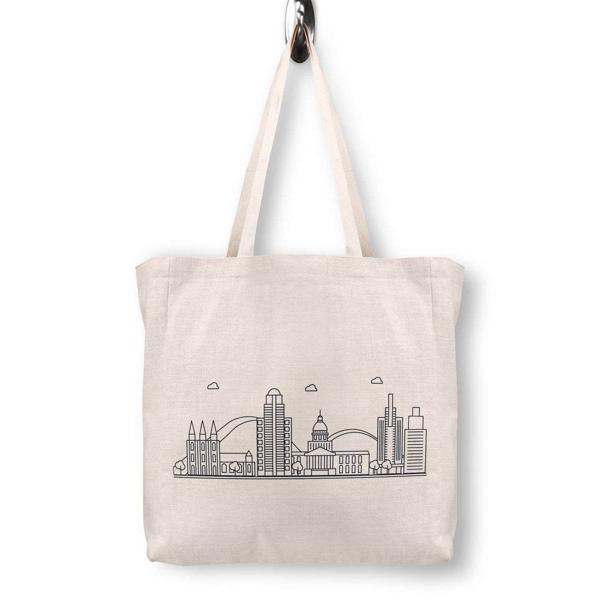 Salt Lake City Utah Skyline Canvas Tote Bag
