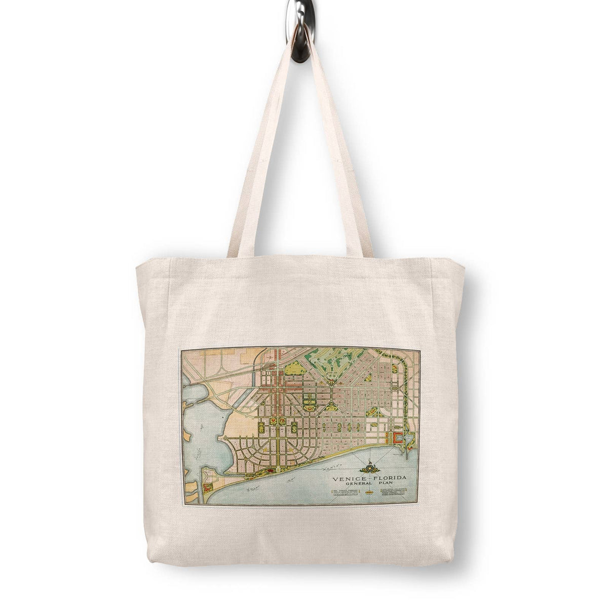 Naples Florida Vintage Map Canvas Tote Bag