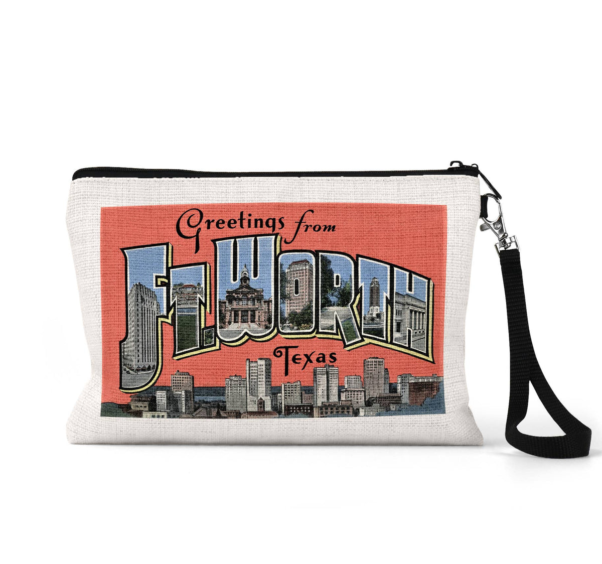 Fort Worth Texas wristlet travel pouch