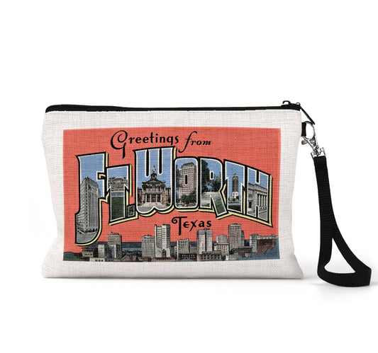 Fort Worth Texas wristlet travel pouch