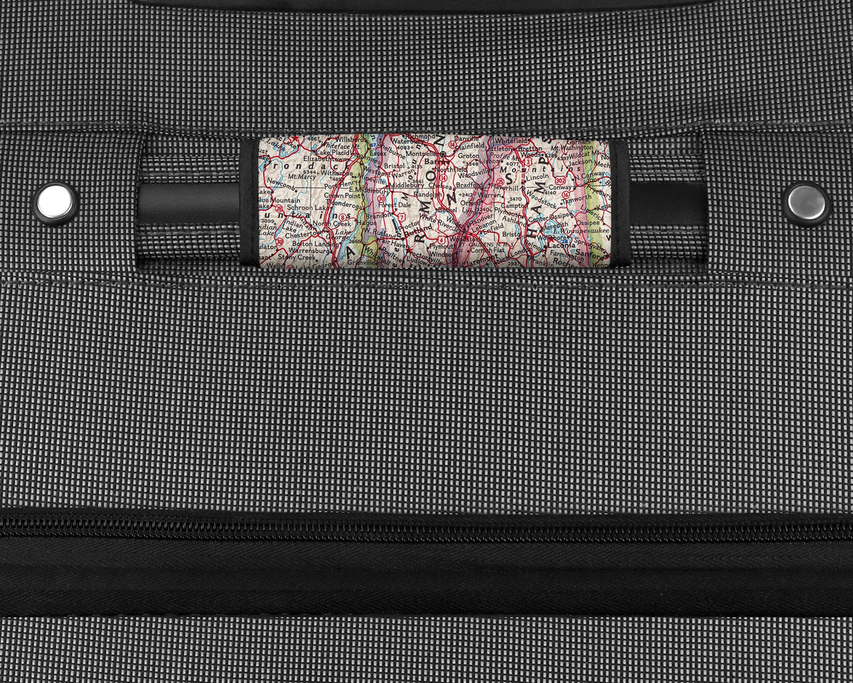 Vermont Map Luggage Tag and Handle Wrap view 3