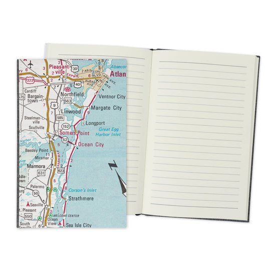 Ocean City New Jersey Vintage Map Travel Journal