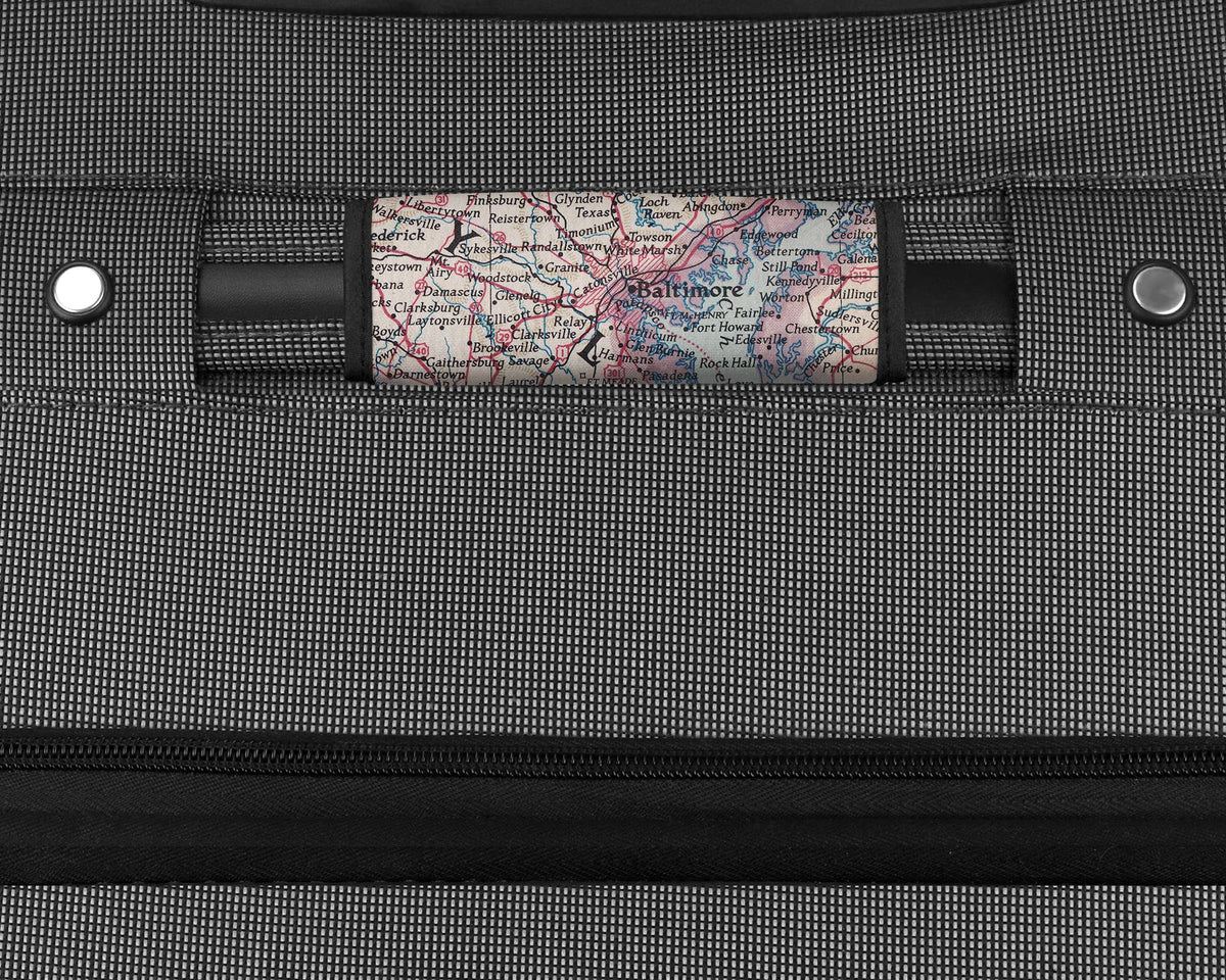 Baltimore Maryland Map Suitcase Spotter Luggage Handle Wrap