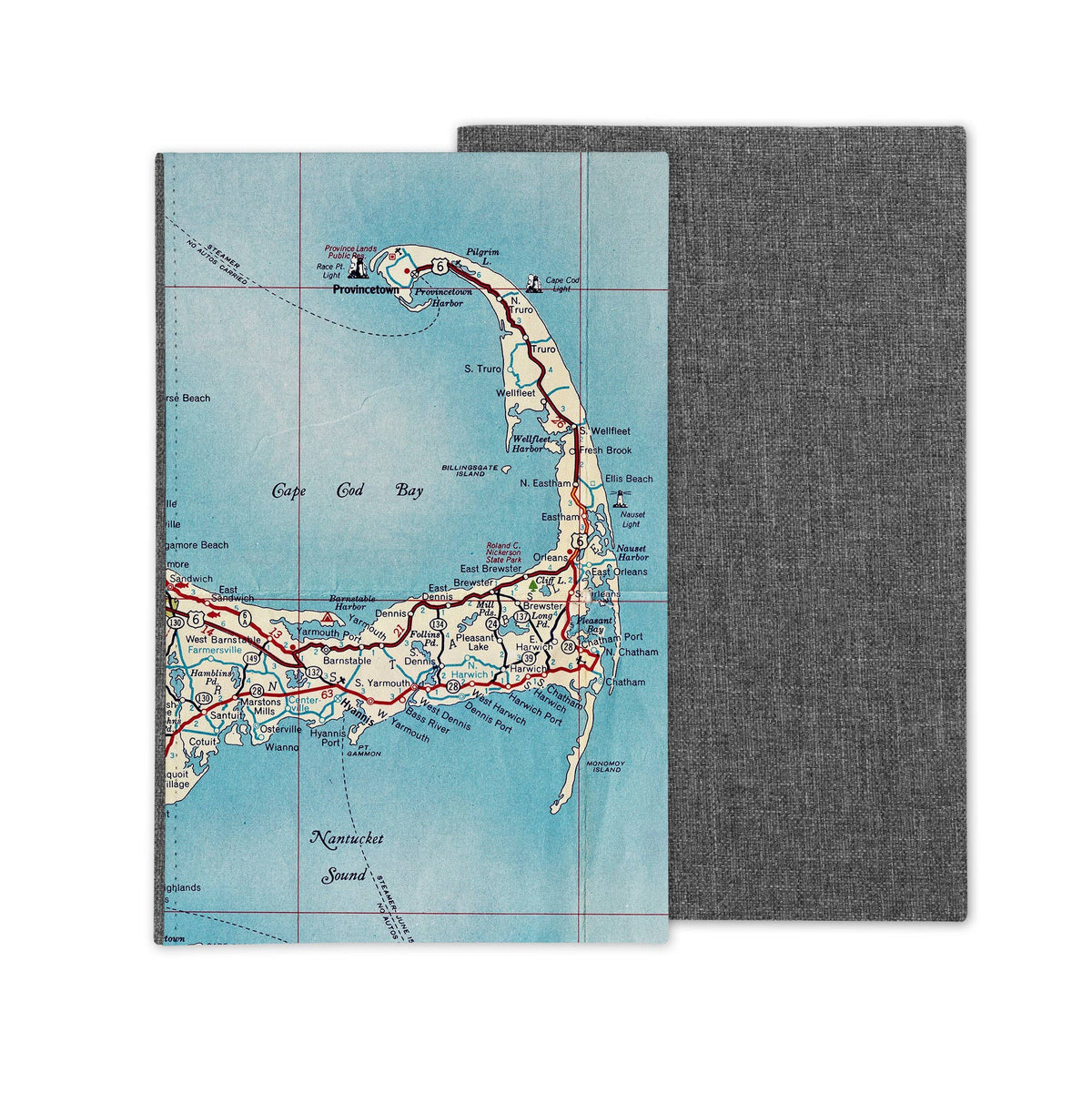 Cape Cod Massachusetts vintage map journal