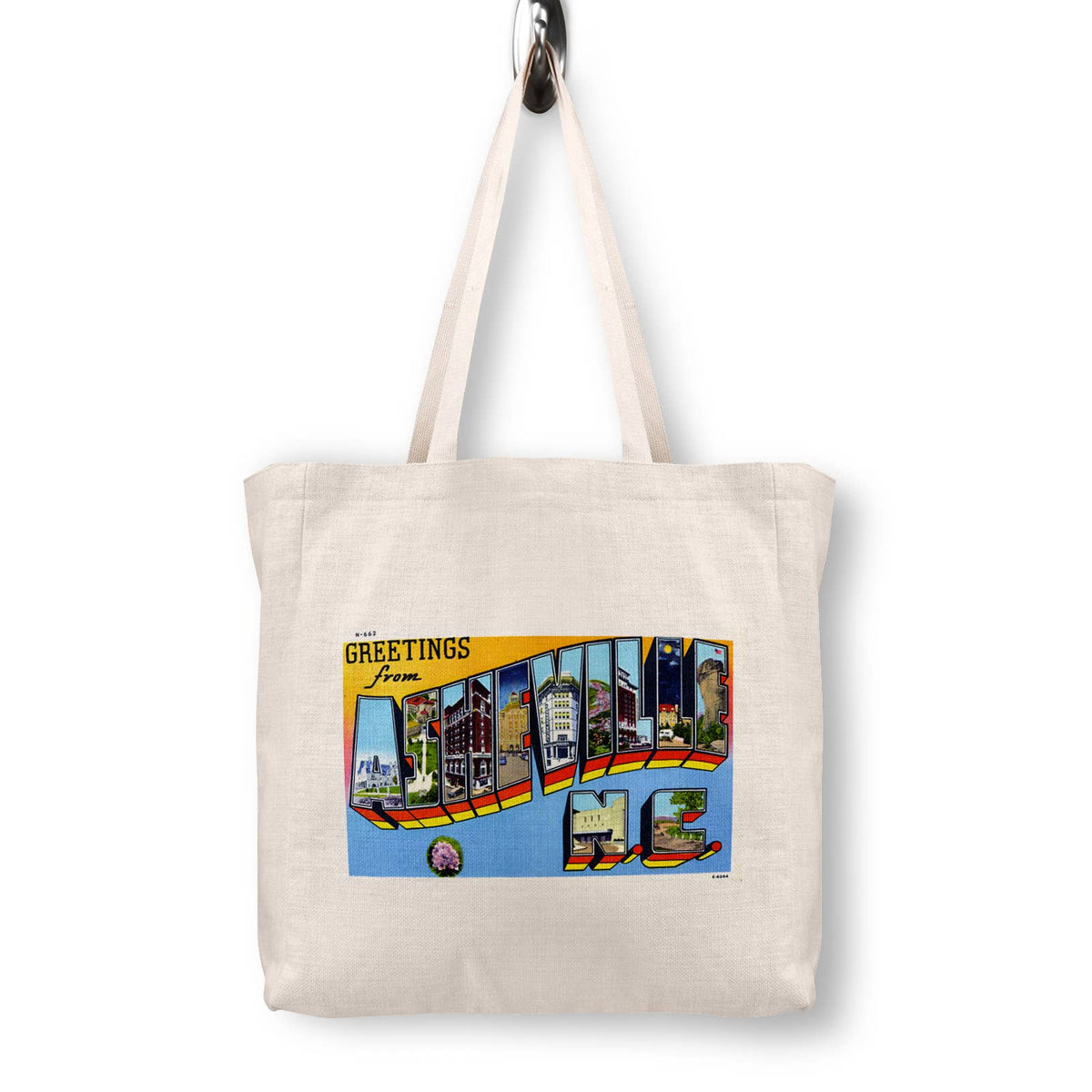 Asheville North Carolina Vintage Postcard Canvas Tote Bag