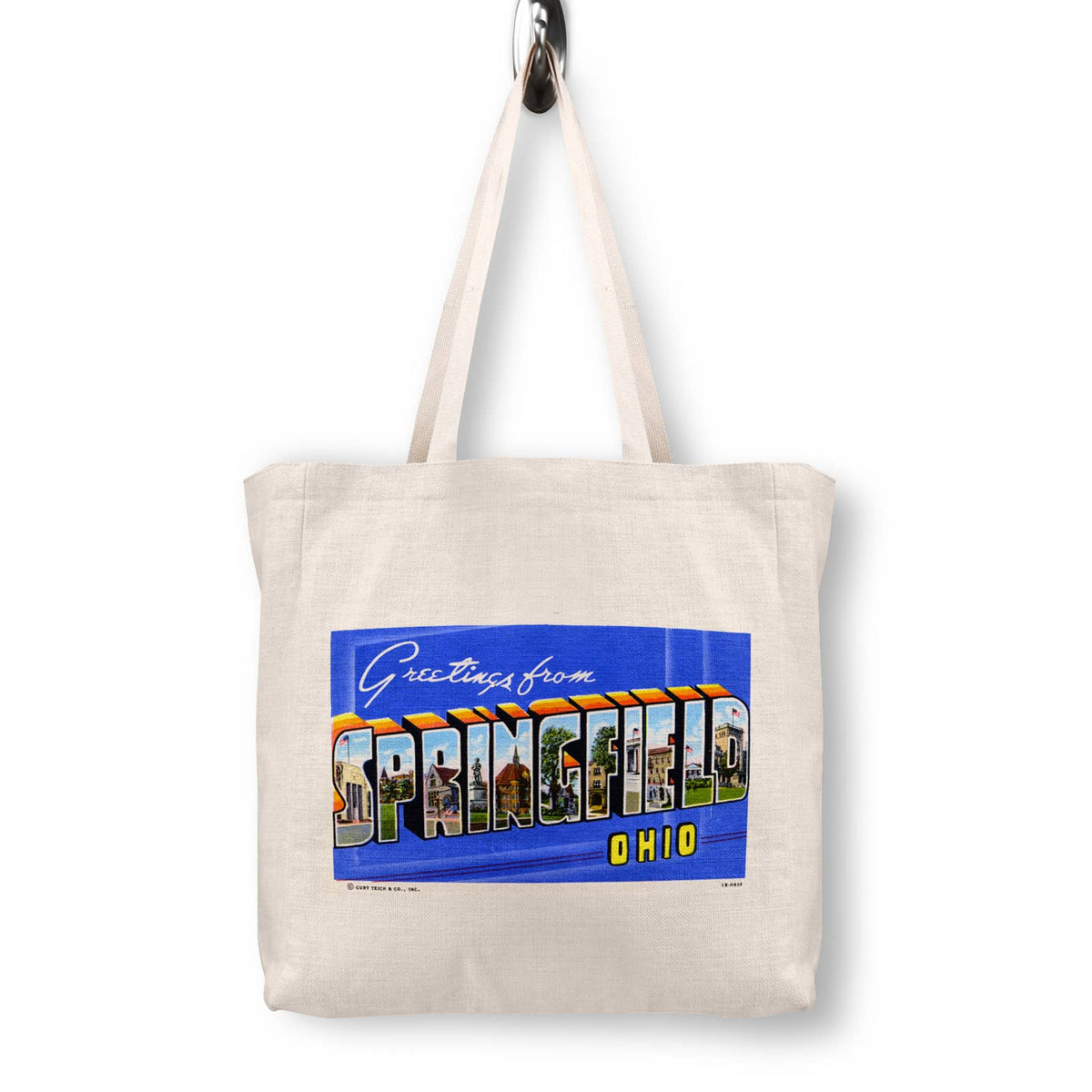 Springfield Ohio Vintage Postcard Canvas Tote Bag