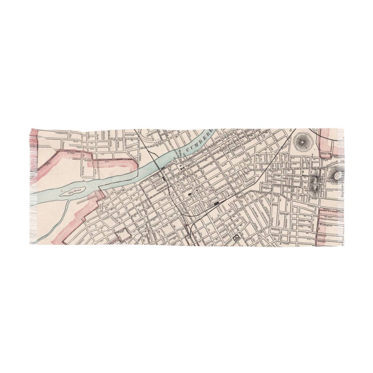 Nashville Tennessee Map Travel Scarf view 4
