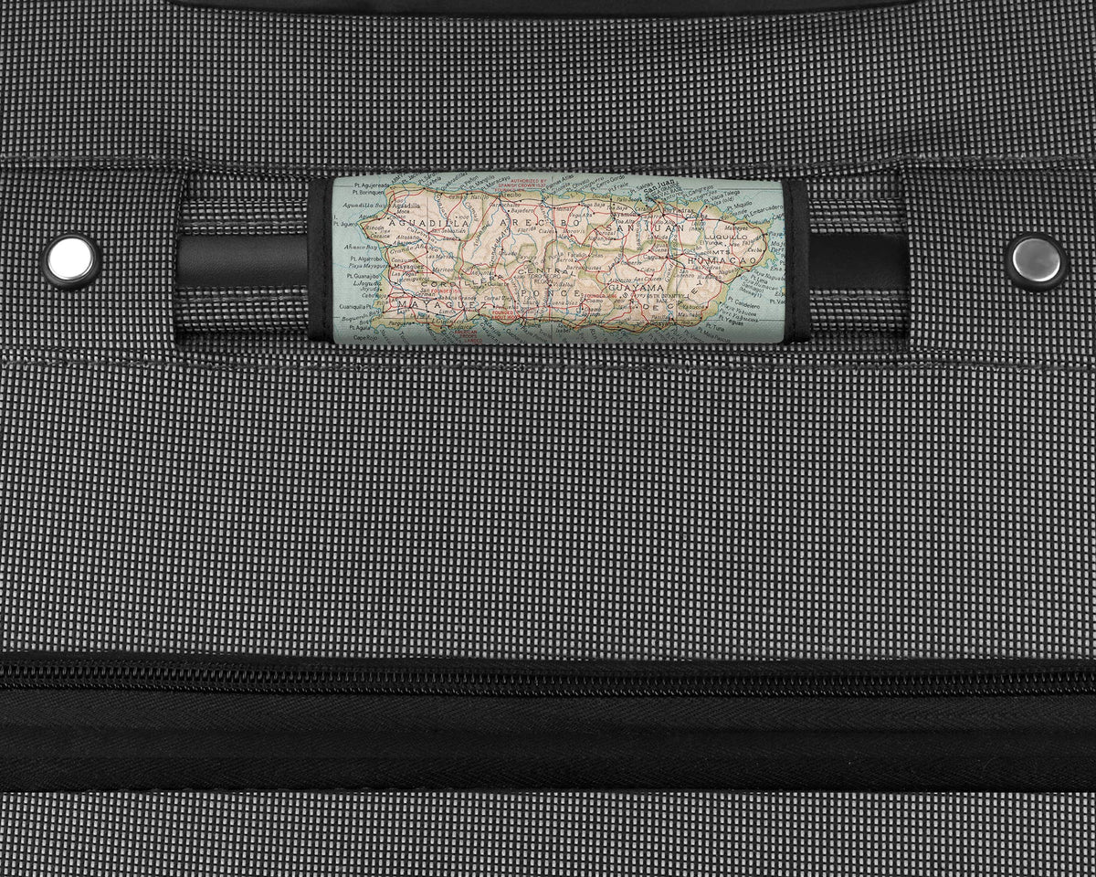 Puerto Rico Map Suitcase Spotter Luggage Handle Wrap view 2