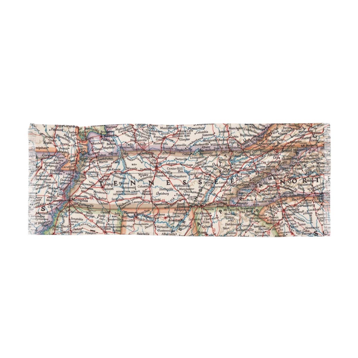 Tennessee Map Travel Scarf view 3