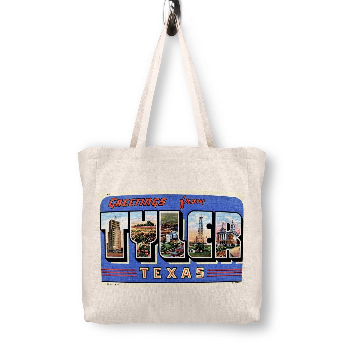 Tyler Texas Vintage Postcard Canvas Tote Bag