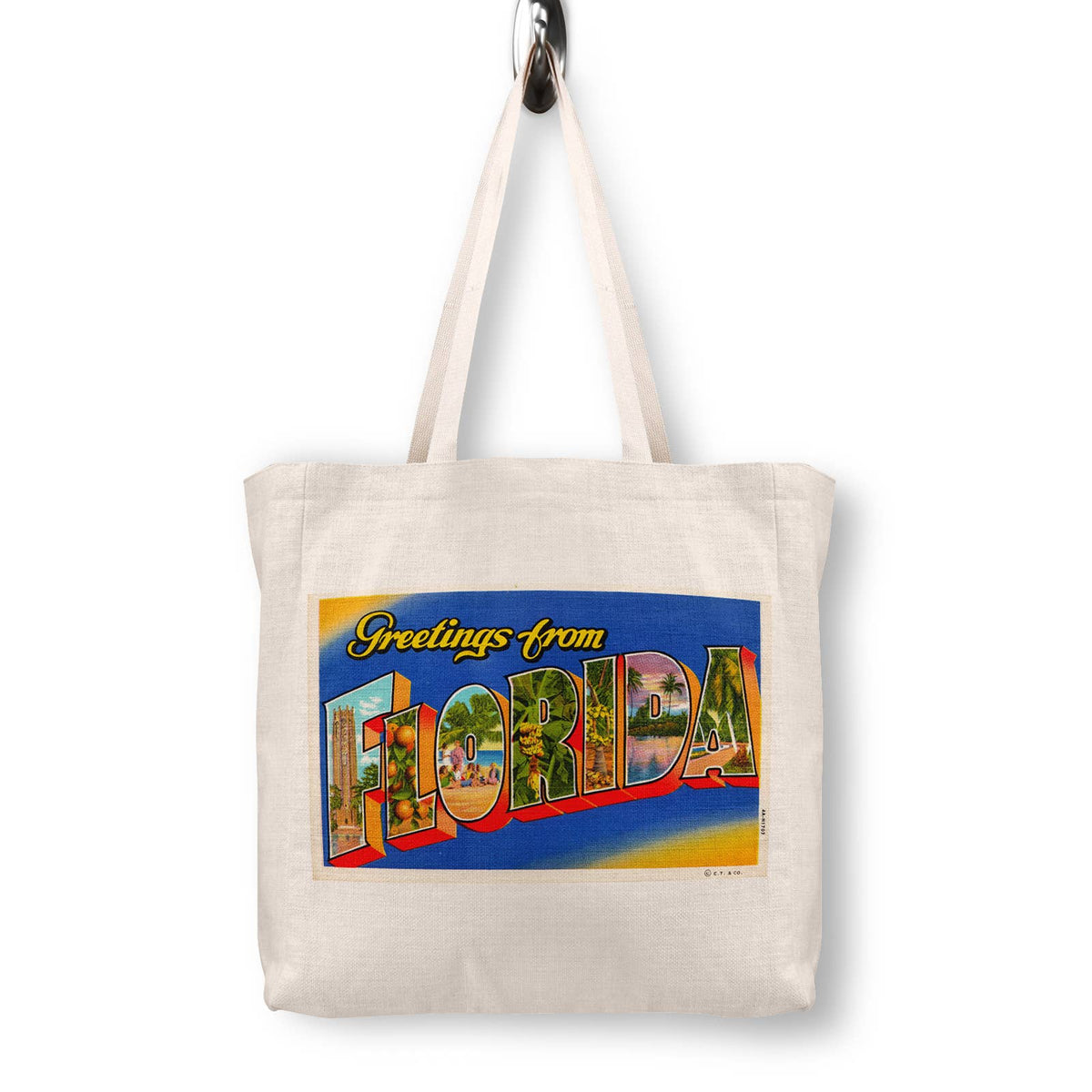 Florida Vintage Postcard Canvas Tote Bag