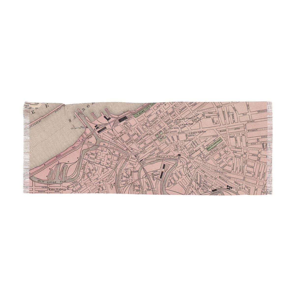 Cleveland Ohio Map Travel Scarf view 4