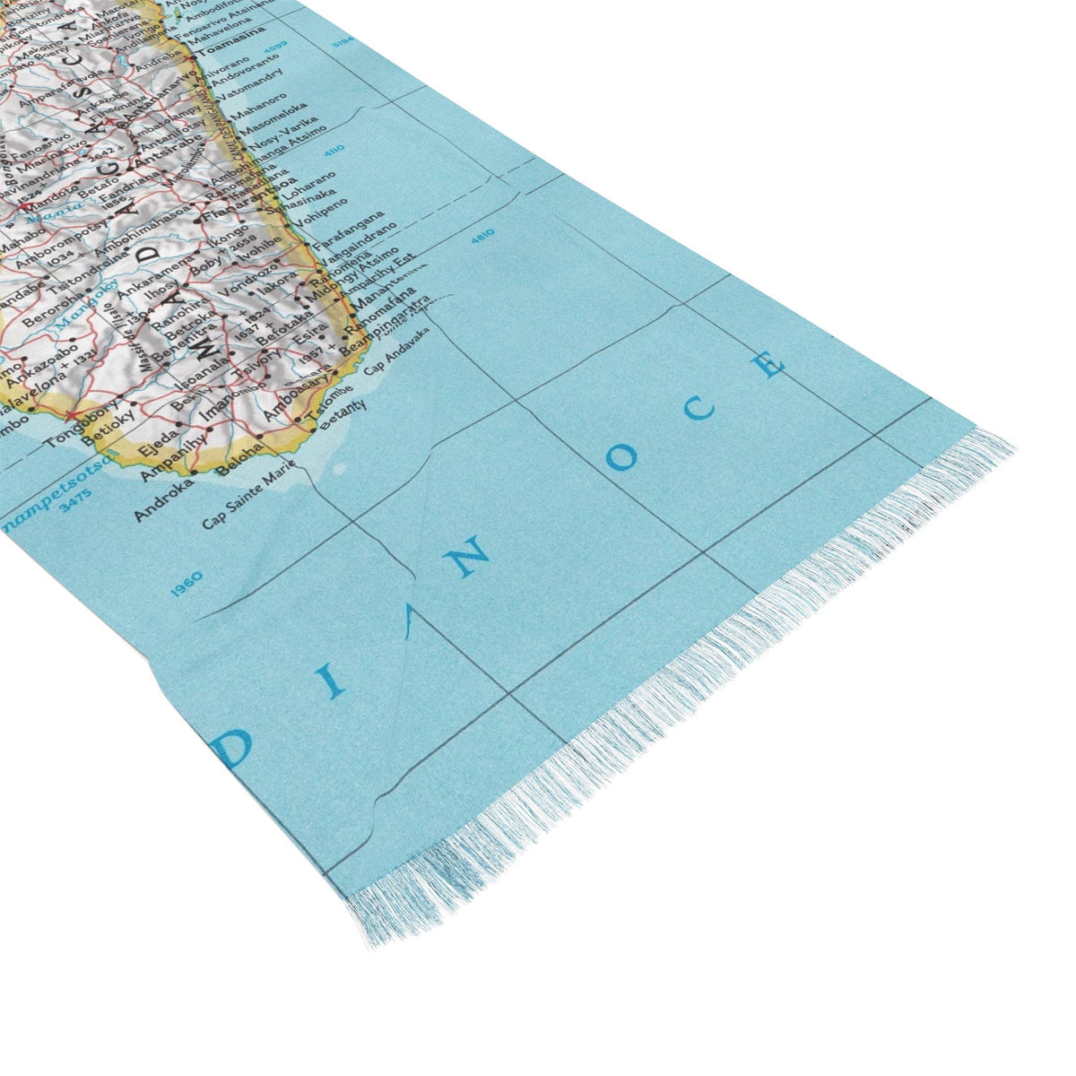 Madagascar Map Travel Scarf view 3