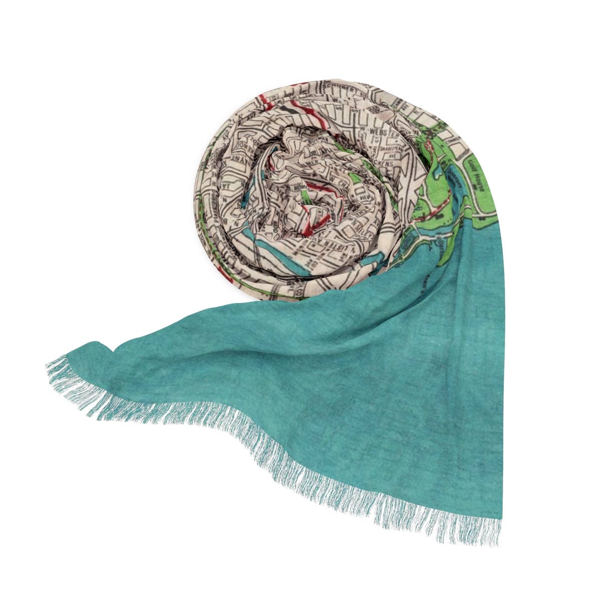 Lincoln Park Chicago Illinois Map Travel Scarf view 3