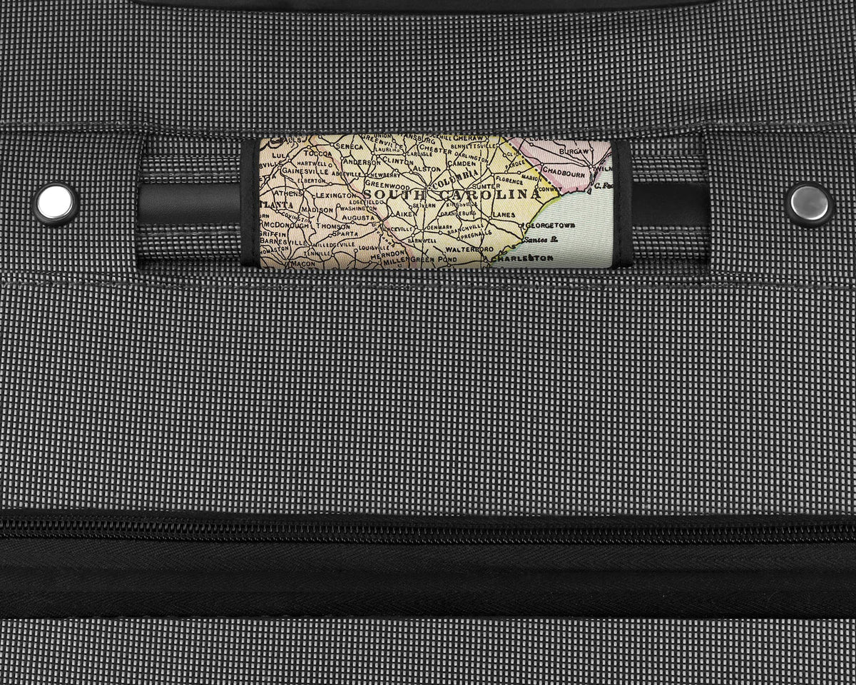 South Carolina Map Suitcase Spotter Luggage Handle Wrap