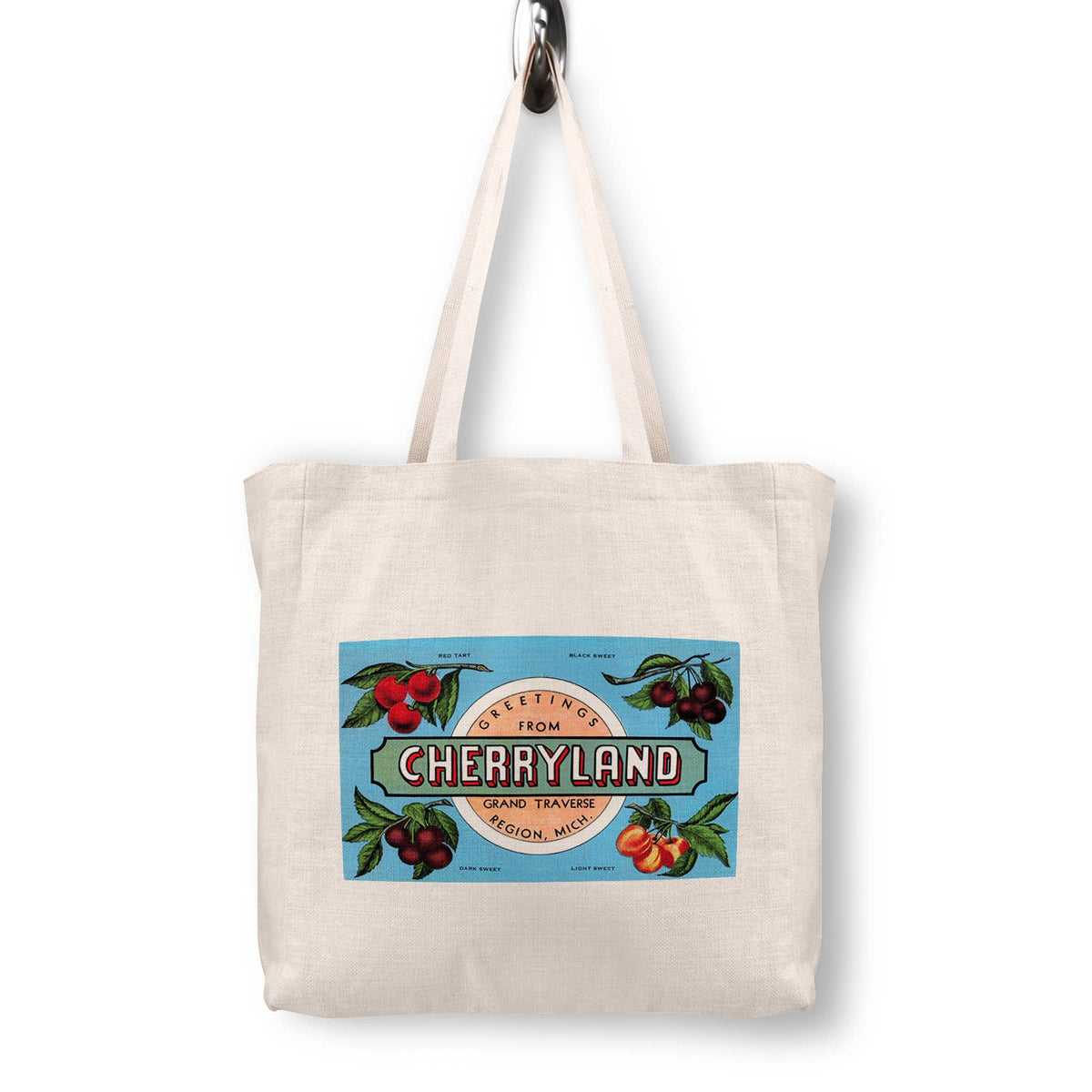 Traverse City Leelanau County Michigan Cherryland Canvas Tote Bag