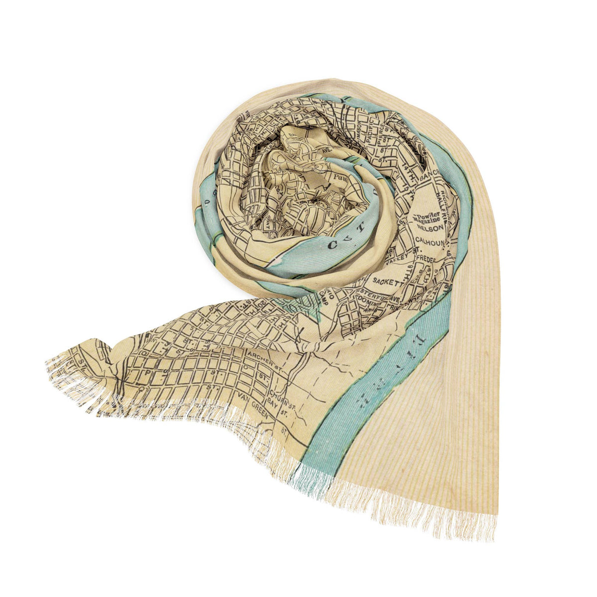 Omaha Nebraska Map Travel Scarf view 3