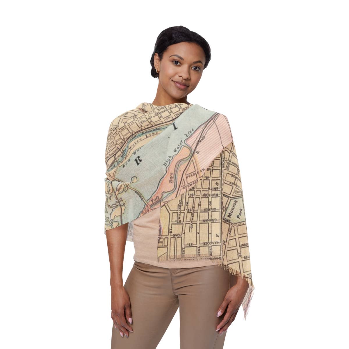 Richmond Virginia Map Travel Scarf view 4