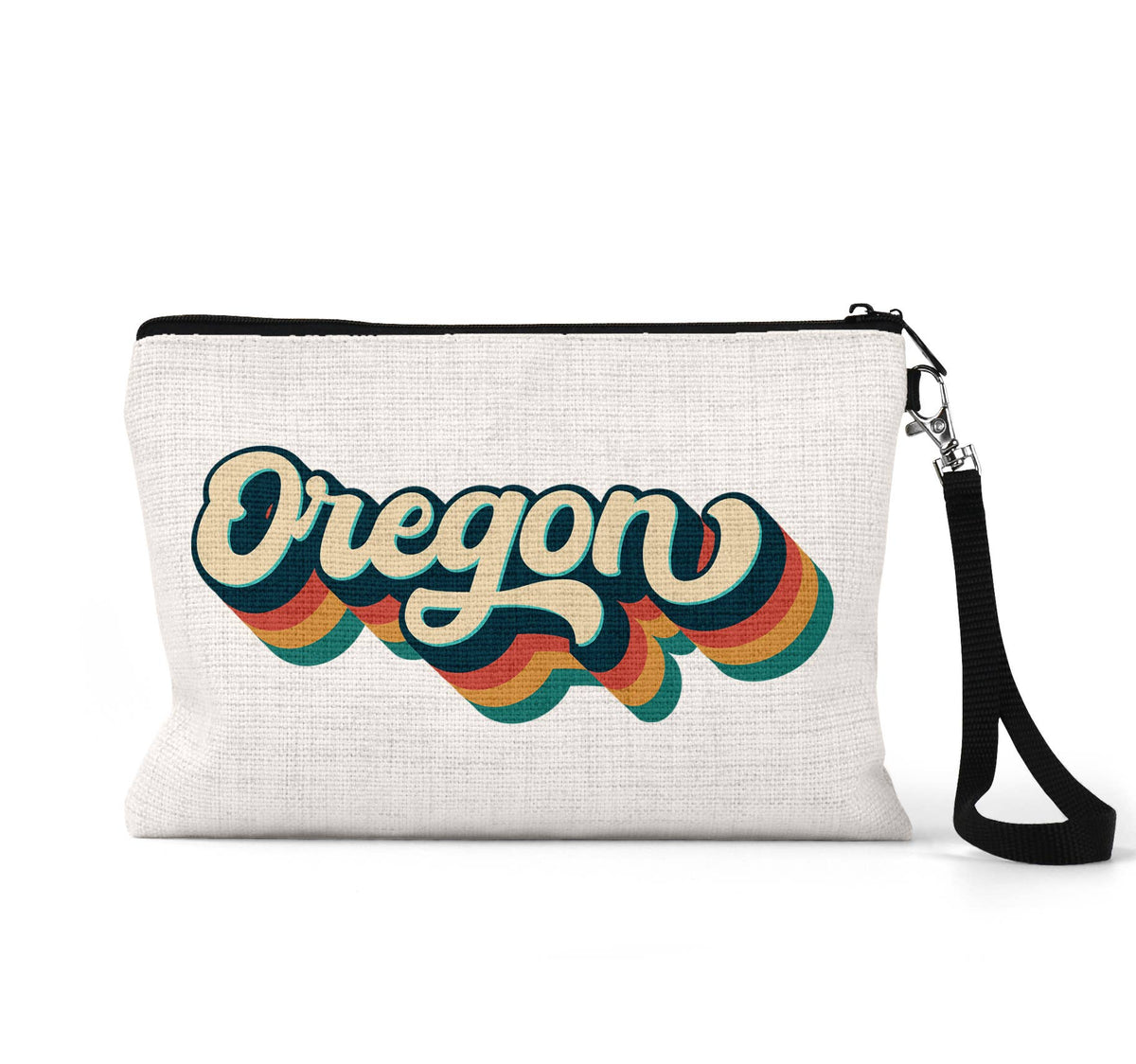 Oregon retro wristlet travel pouch