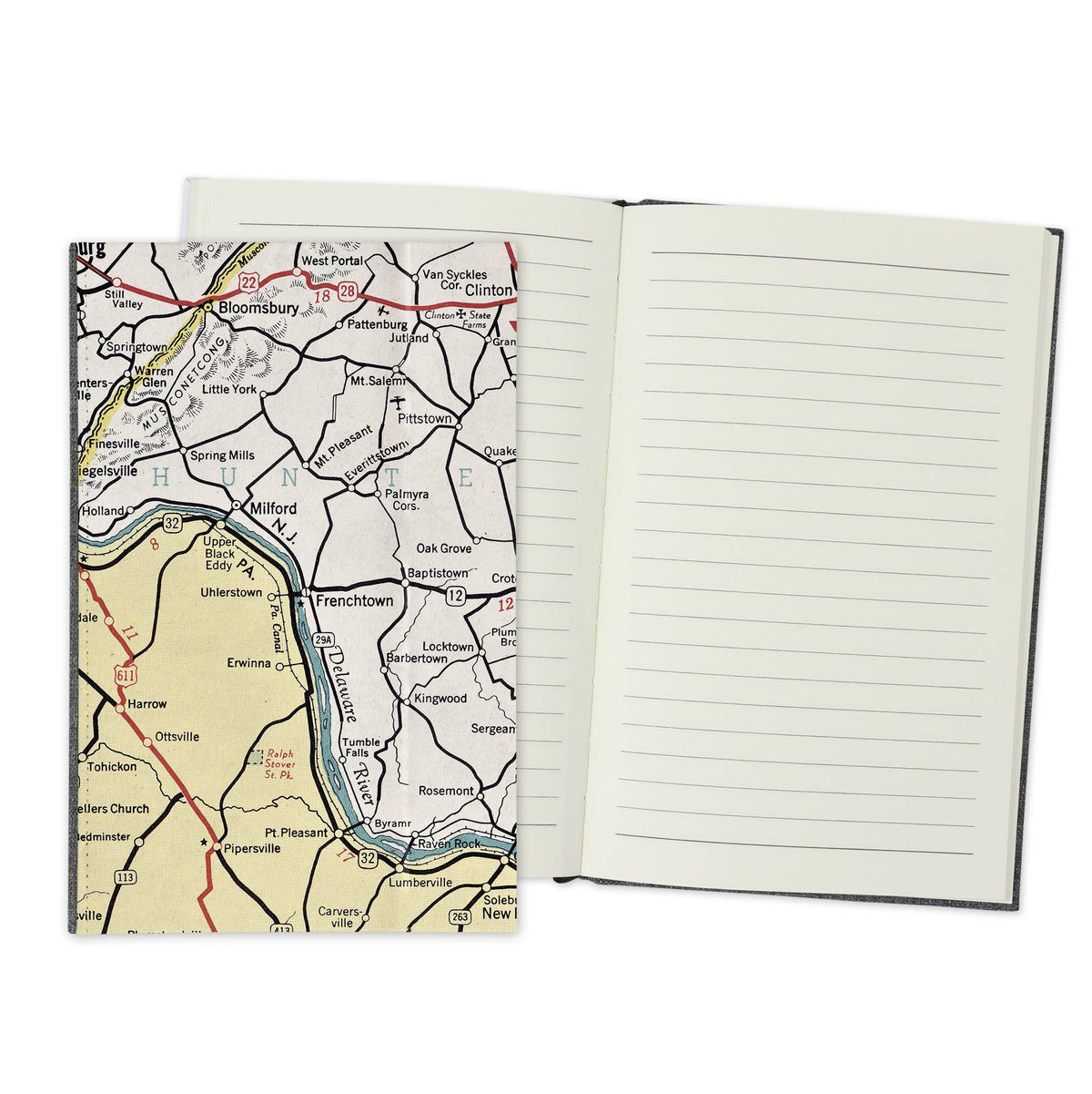 Frenchtown New Jersey Vintage Map Travel Journal