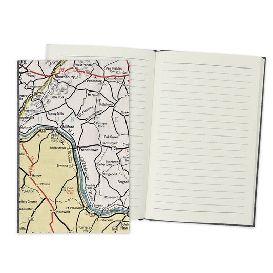 Frenchtown New Jersey Vintage Map Travel Journal