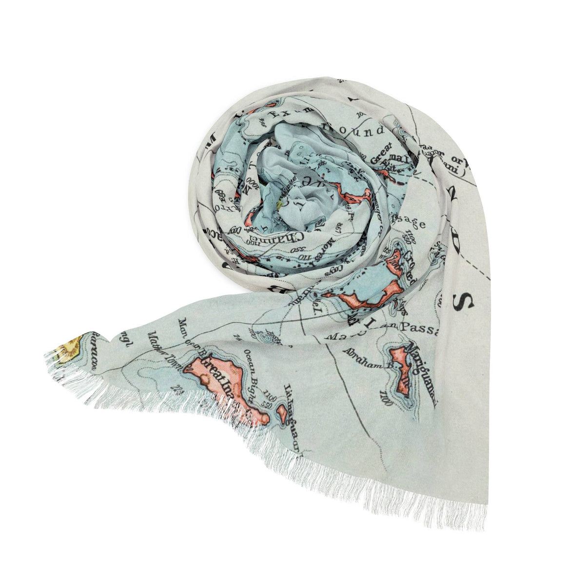 Bahamas Map Travel Scarf view 3