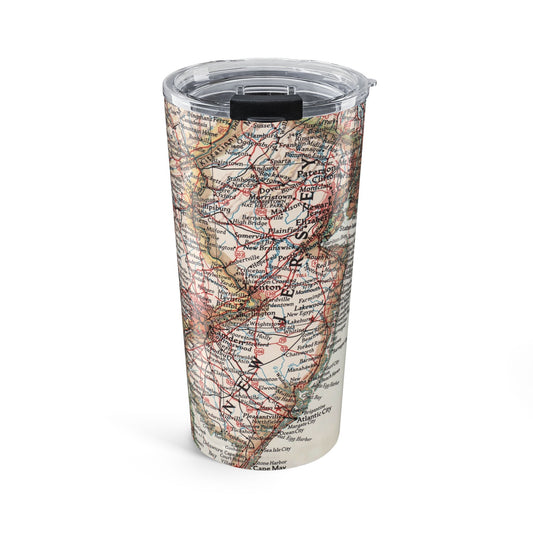 New Jersey Vintage Map 20oz Insulated Tumbler
