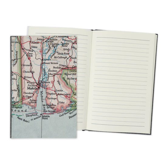 Mobile Alabama Vintage Map Travel Journal