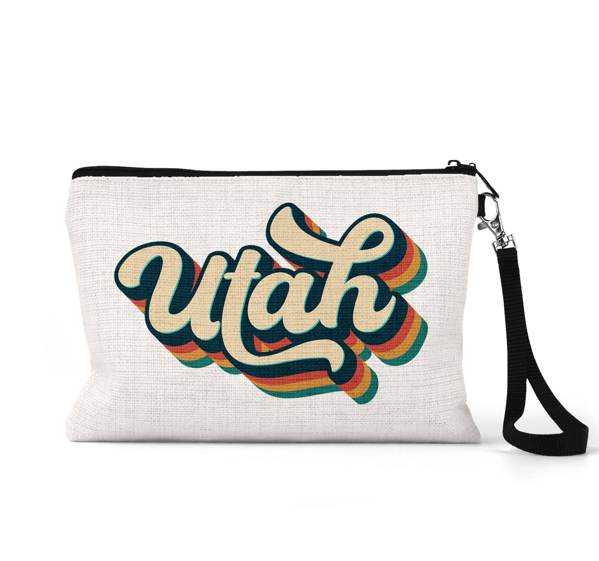 Utah retro wristlet travel pouch