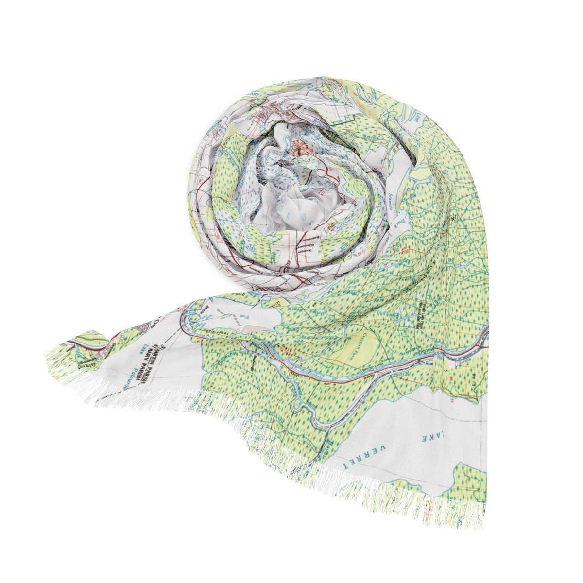 Franklin Louisiana Map Travel Scarf