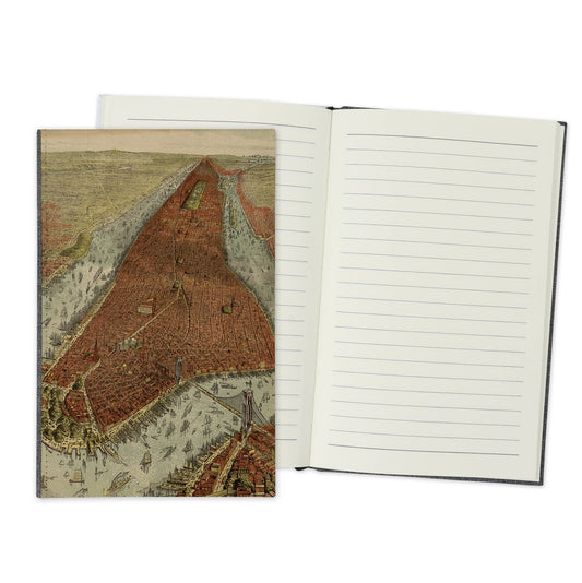 Manhattan New York City Vintage Map Travel Journal