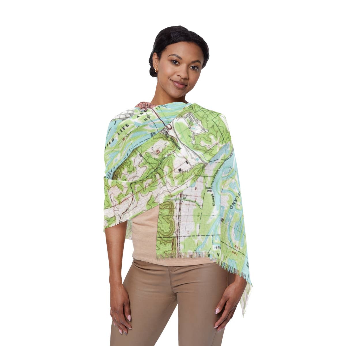 McGregor Iowa Map Travel Scarf view 3