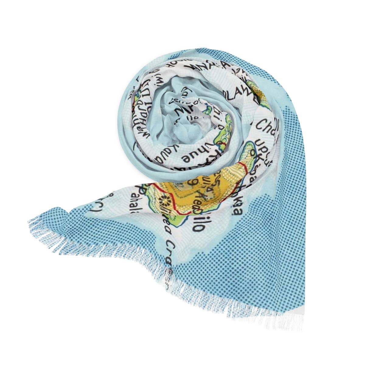 Hawaii Map Travel Scarf