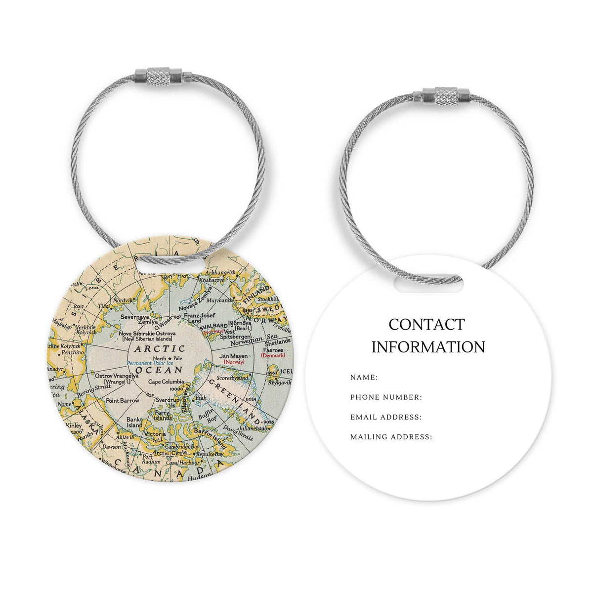Arctic Map Luggage Tag and Handle Wrap view 2