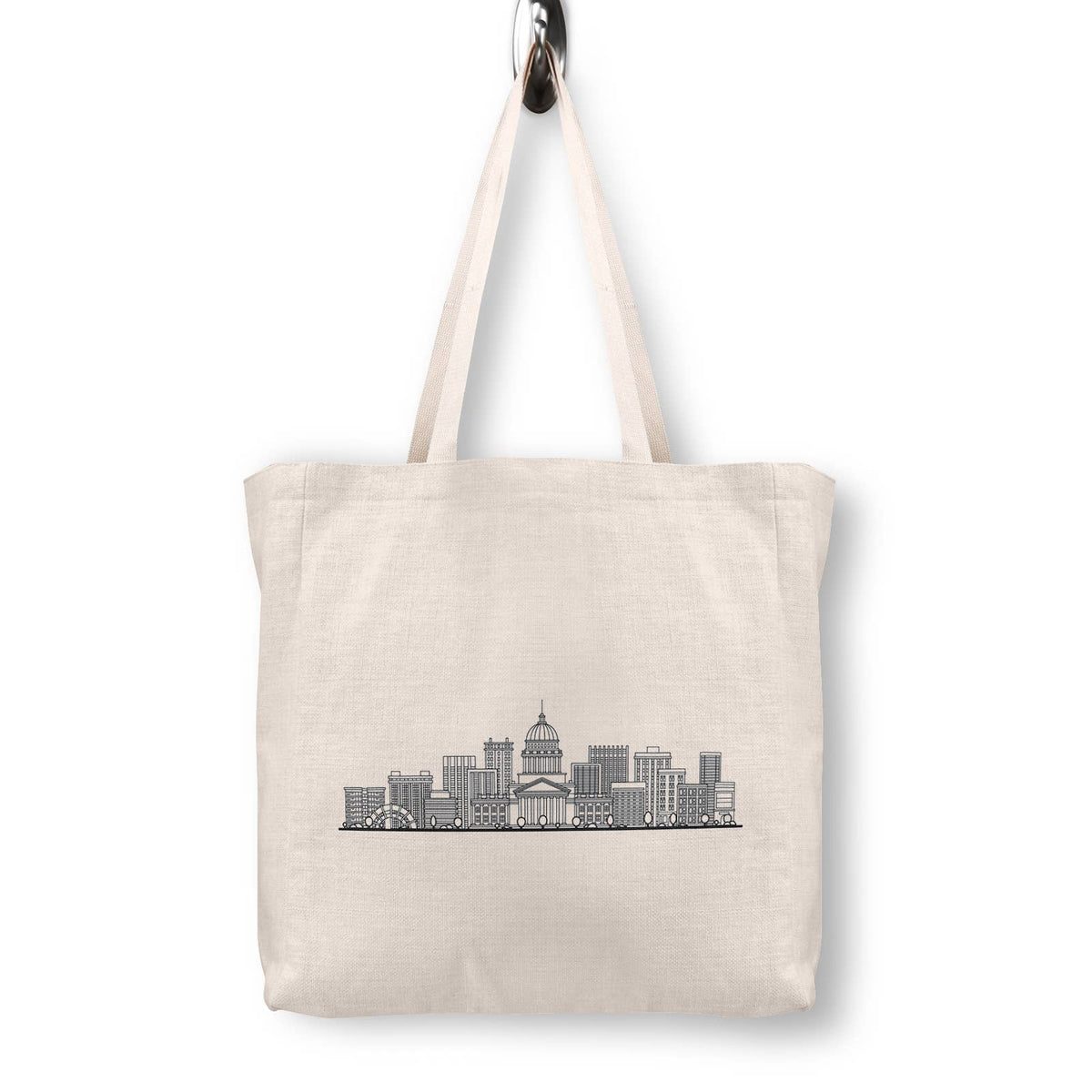 Charleston West Virginia Skyline Canvas Tote Bag
