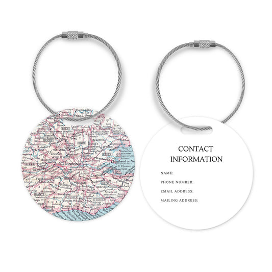 London England Map Luggage Tag