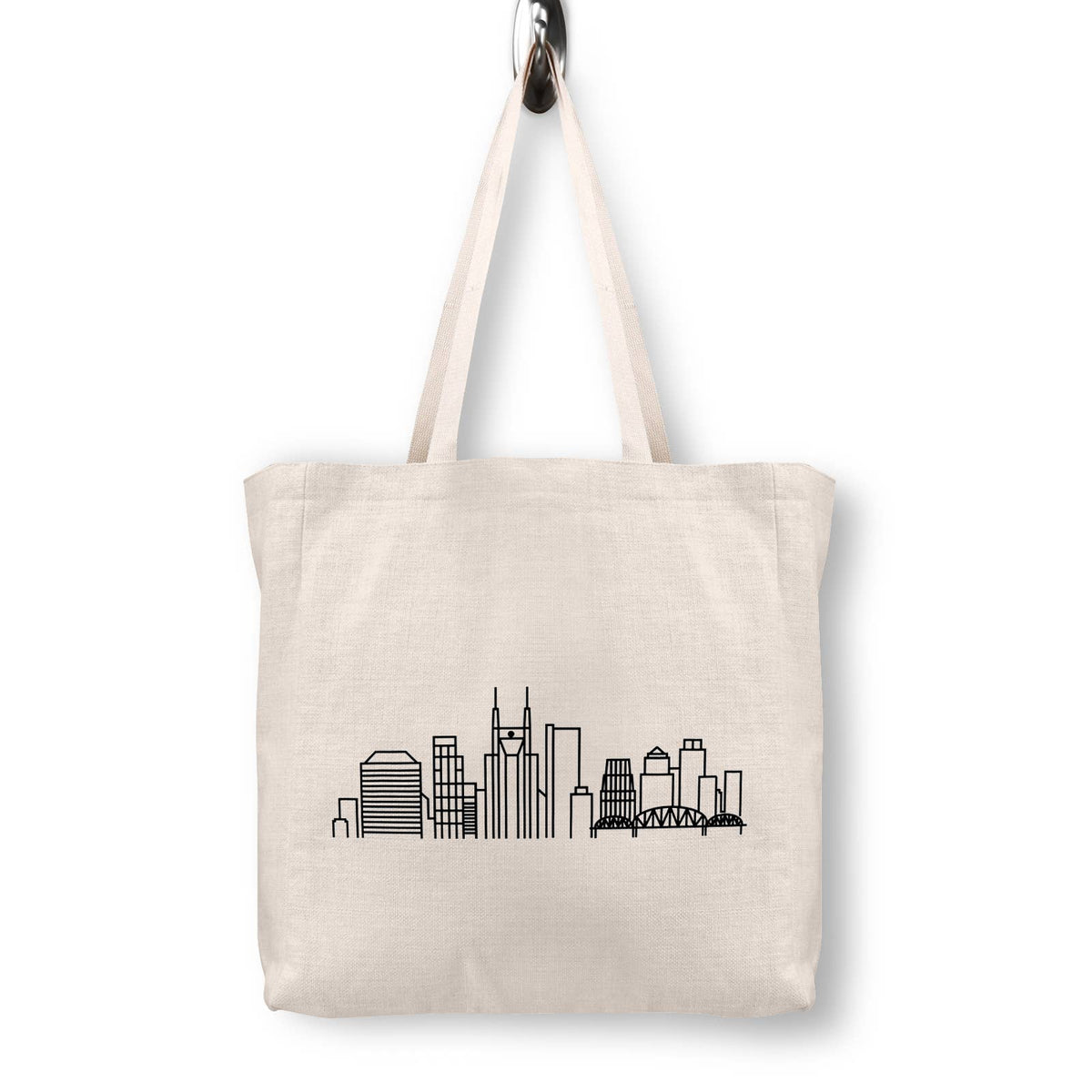 Nashville Skyline Canvas Tote Bag