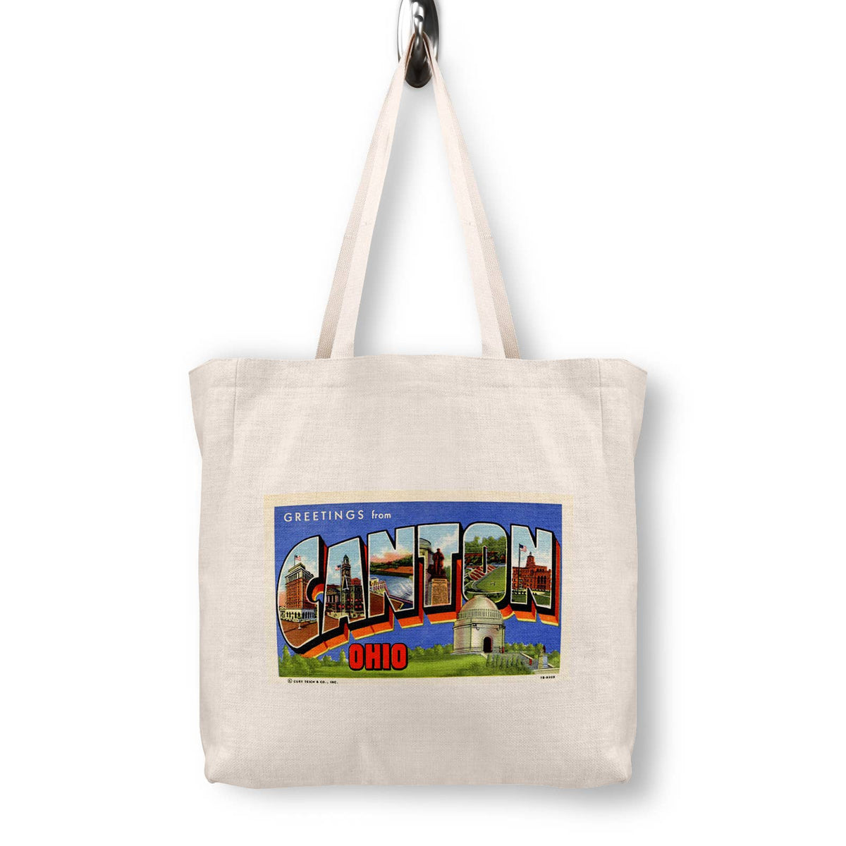 Canton Ohio Vintage Postcard Canvas Tote Bag