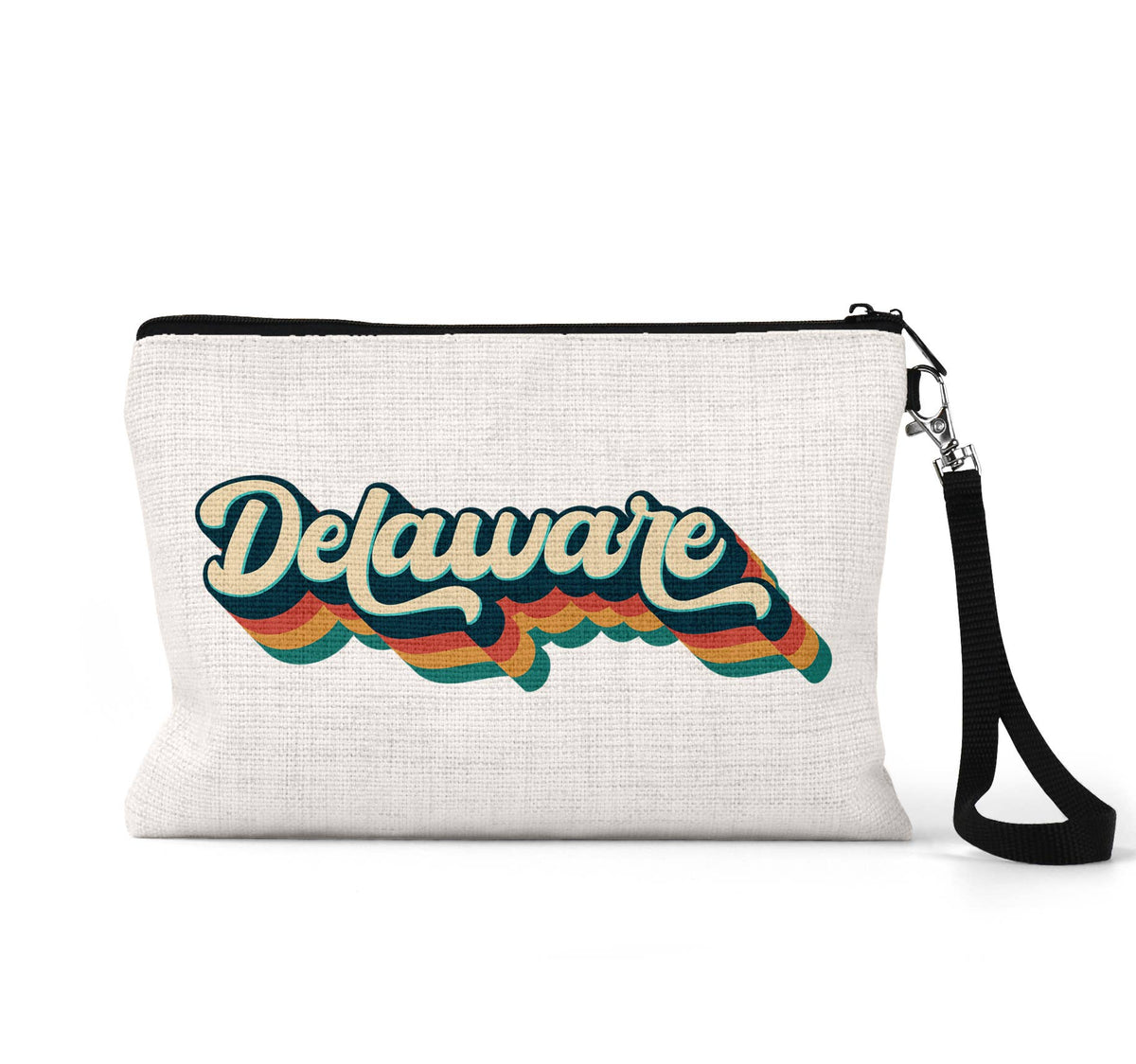 Delaware retro wristlet travel pouch