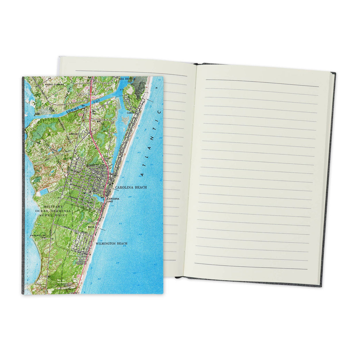 Carolina Beach North Carolina Vintage Map Travel Journal